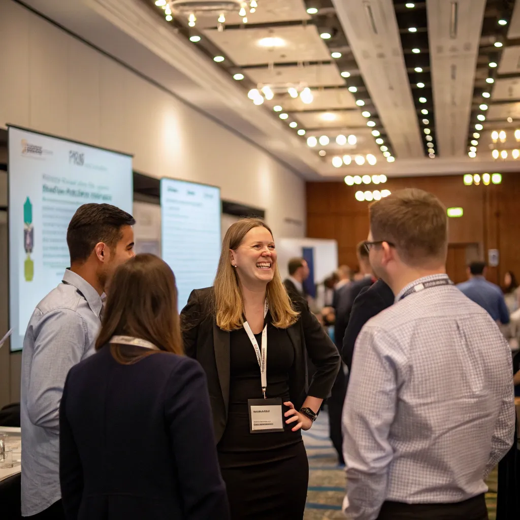 Sophie Bell with her team at a design conference